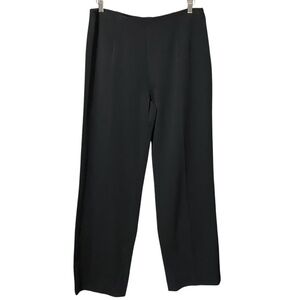 Fabrizio Gianni Black High Rise Straight Leg Stretch Pants Size 12 Side Zip